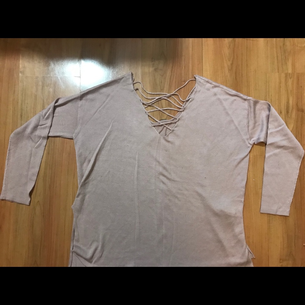 Dusty rose knit sweater